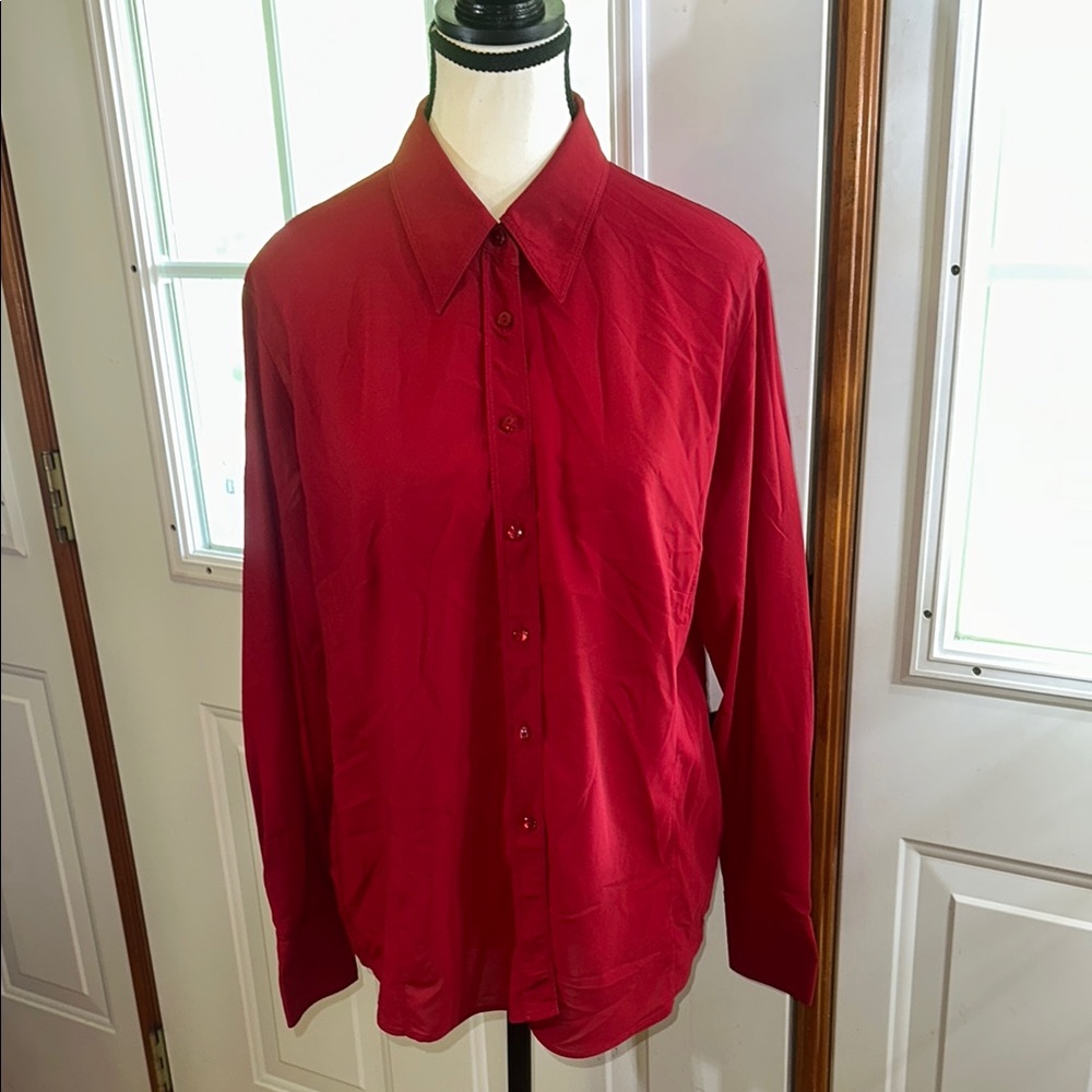 Marks & Spencer Red Dress Shirt Classic Style